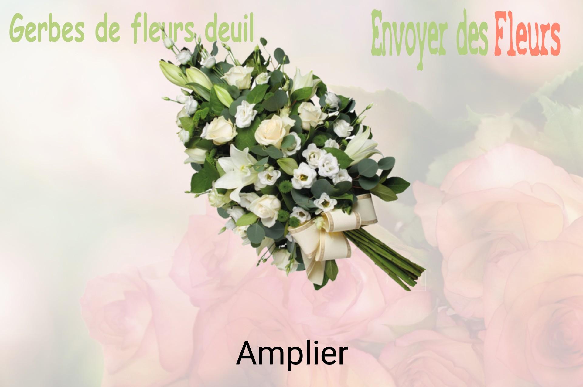Gerbe de fleurs de deuil livrée à Amplier
